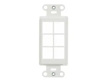 Legrand WP3416LA On-Q WP3416-LA 1.65 x 0.28 x 4.19 Inch 6-Port Light Almond Plastic Wall Box Mounting Non-Flexible Outlet Strap