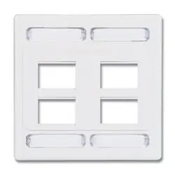 Siemon MX-FP-D-08-02 Faceplate, Double Gang, 8 Openings, White