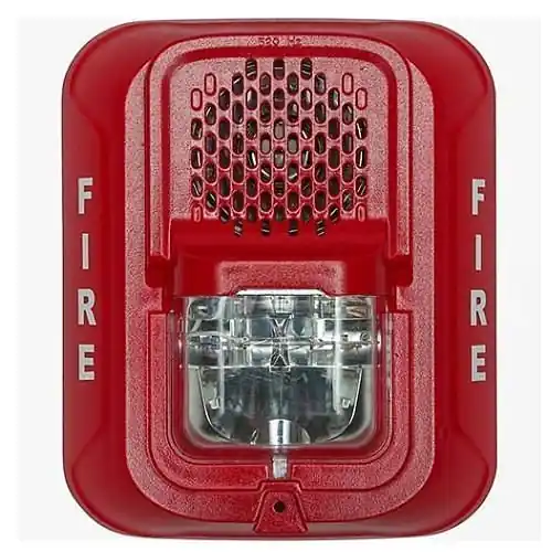 System Sensor P2RL-LF Low Frequency Sounder Strobe Wall Mount Red FIRE Marking Replaces P2RH-LF