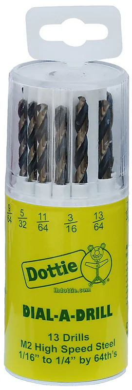 Dottie DB13K Dial-A-Drill Bit, 13 Pieces H.S. Drill Kit (Dial-A-Drill)