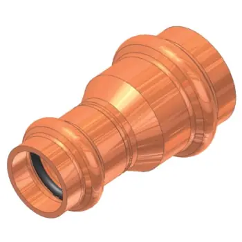 Elkhart 10066001 ApolloPress 801R Copper Small Diameter Reducing Coupling 1-1/4 x 3/4 in