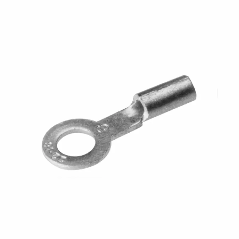 BURNDY T10-10 Copper Compression Terminal, Ring Tongue, 12-10 AWG, #8-#10 Stud, Long Barrel, Tin Plated