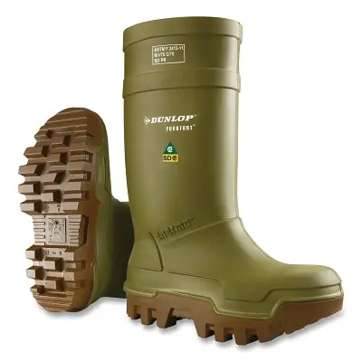 DUNLOP E662843.14 Purofort Thermo+ Rubber Boots Steel Toe (Men's 14 16 in Boot)