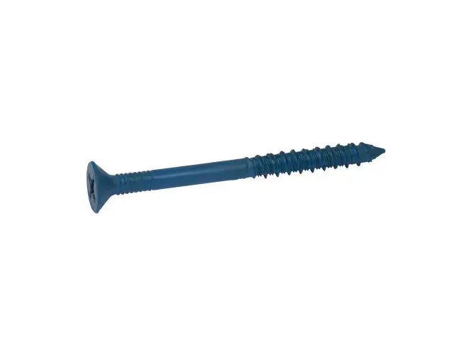 TAPCON PF-4114 1/4 x 1-1/4 Tapcon Flat Phillips Carbon Steel Blue Climaseal Coated PF4-114