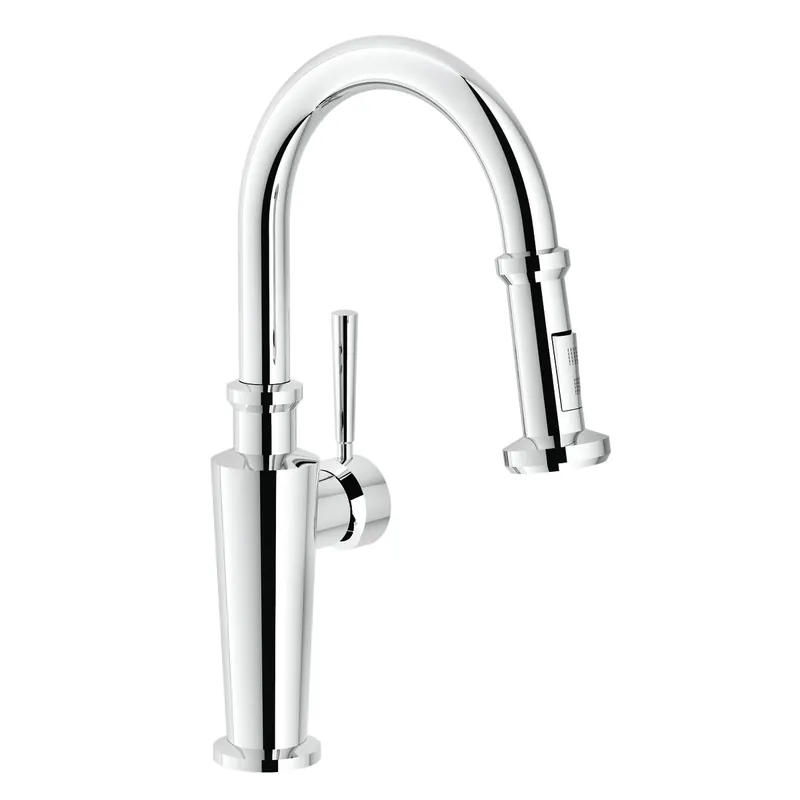 Franke FFP5200 Absinthe 16-Inch Single Handle Pull-Down Prep Faucet Polished Chrome