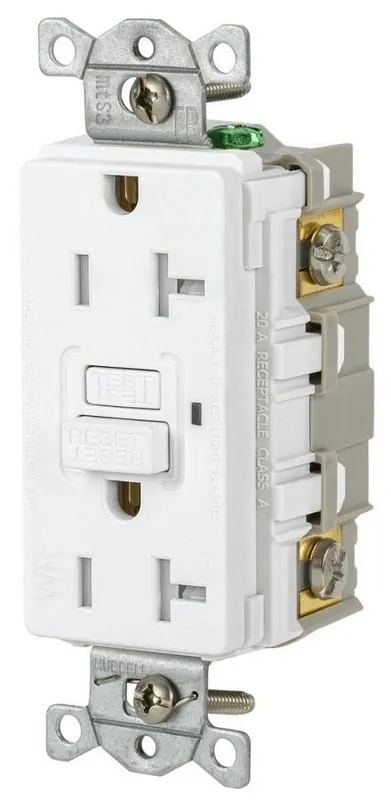 Hubbell GFRTW20W Ground Fault Receptacle 20A 125V
