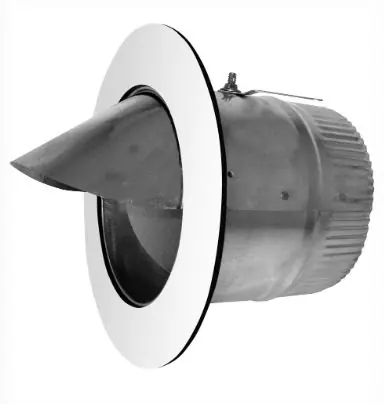 M&M Manufacturing 10537 503ATDX 537 10 Stick-On Collar W/Damper Scoop