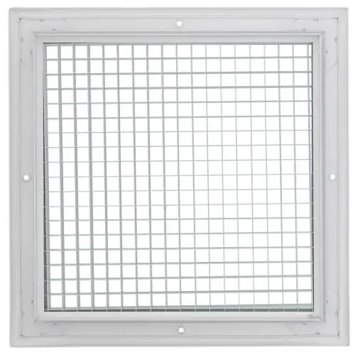 Hart & Cooley 66008 Return Air Grille 10 x 10 White Aluminum Egg Crate RE5