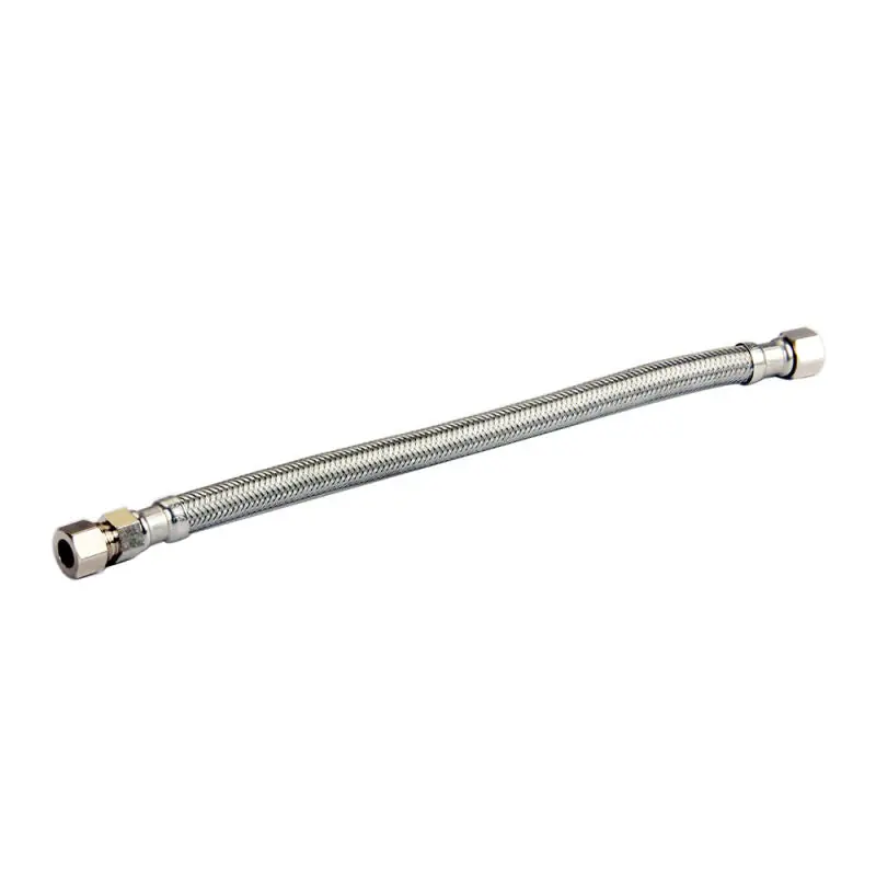 Mainline MLB112KCF Mainline 3/8X3/8X12 CompXOD Braided Stainless Steel Delta Style Lavatory Connector Lead Free