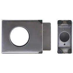 KEEDEX INC K-BXSGL Weldable Box, Cylindrical, 4-1/2 Width x 1-5/8 Depth x 3-1/2 Height, 2-3/8 Backset, 2-1/8 Hole, 16 Gauge Steel, For Universal Knob Application