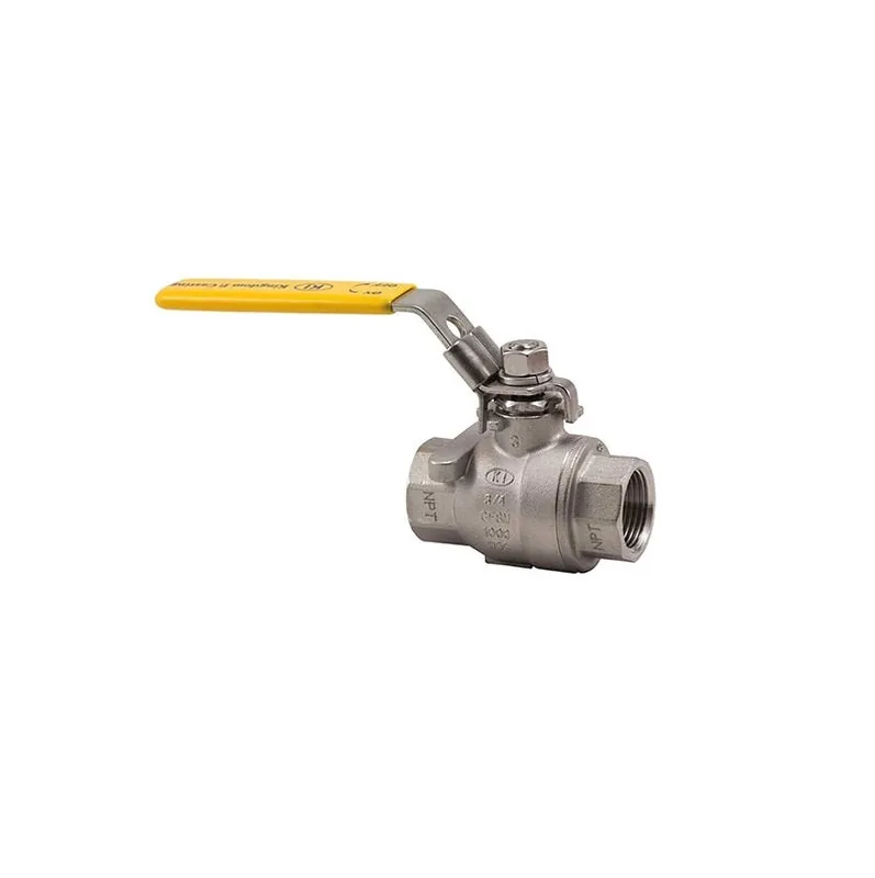 Merit Brass KV210FP-06 K Series 2-Piece Ball Valve With Handle 3/8 in FNPT