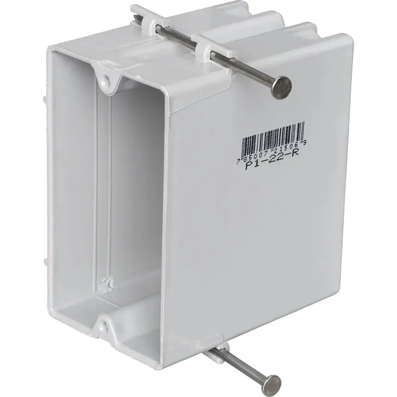Pass & Seymour P122R Switch and Outlet Box, Single-Gang, Deep, With Threaded Mounting Holes