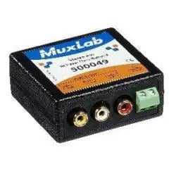 MUXLAB 500049 Stereo AV/IR Pass-thru Balun, F