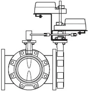 Schneider Electric VFFS-630C-E25D-L-14 Valves 4 Inch Butterfly Valve Assembly