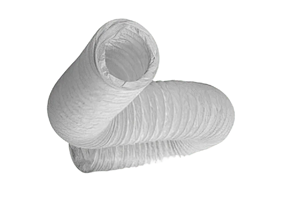 Deflecto Corporation PH45W Vinyl Round Flexible Duct 4 inch x 5 ft