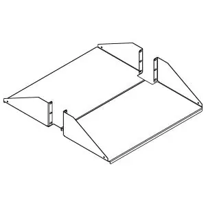 Chatsworth 40751-719 Standard Double-Sided Shelf Steel Fixed Solid for 19 in. W Racks