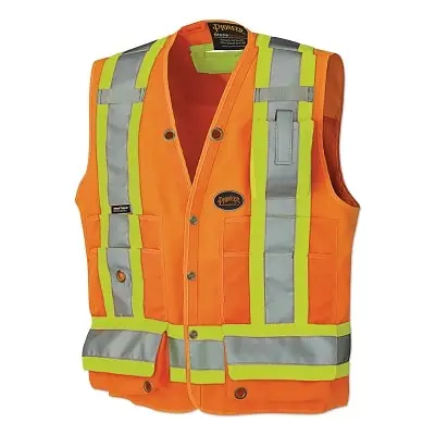 Pioneer V1010151U-3XL 6692AU/6693AU HV Woven 150D Multi-Pocket Surveyor Vest 3X-Large