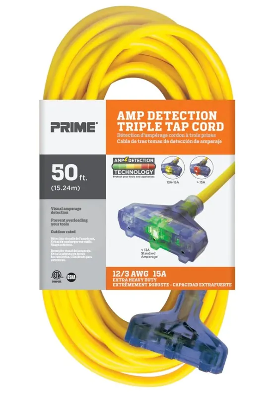 Prime Wire and Cable EC611830AD Extension Cord 50 ft L Cord