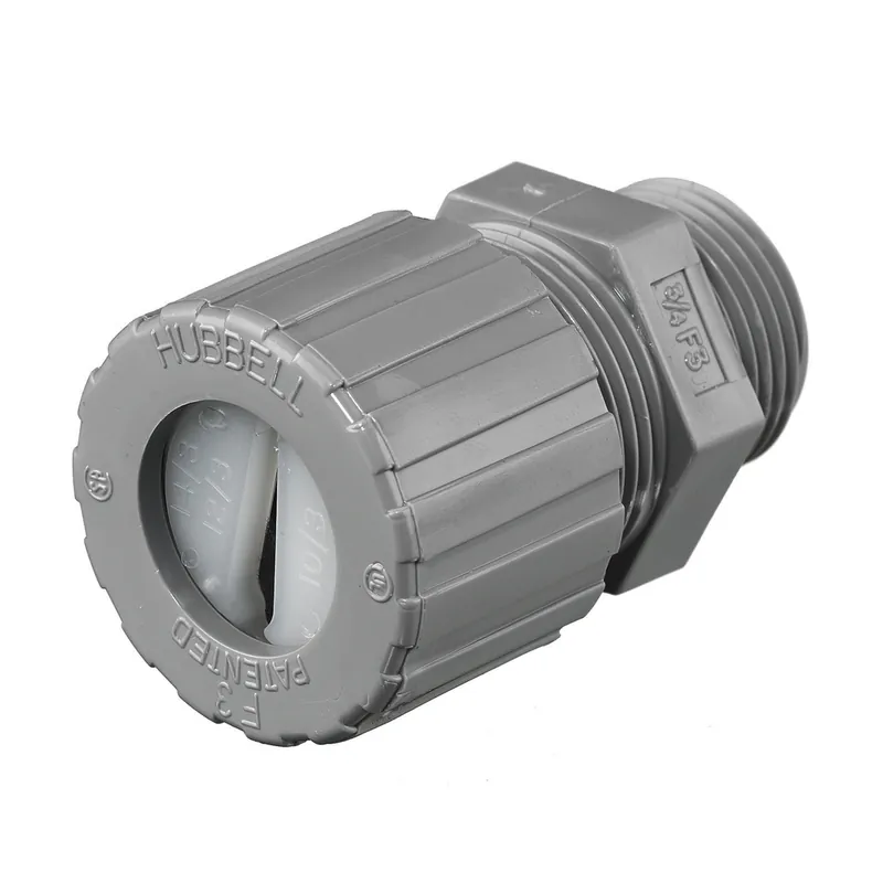 Hubbell Wiring Device-Kellems UFC0001CR Wiring Device-Kellems Standard Duty Underground Feeder Straight Cord Connector 1/2 in UFC0001CR