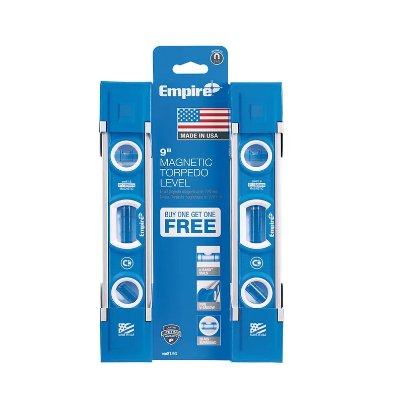 Empire EM81.9G 9 in. Torpedo Level 2 Pk