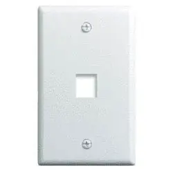 ON-Q Legrand WP3401WH Keystone Wallplate 1-Gang 1-Port