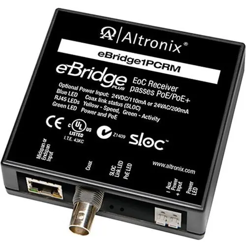 Altronix EBRIDGE1PCRM Single Port Receiver 25Mbps PoE/PoE+