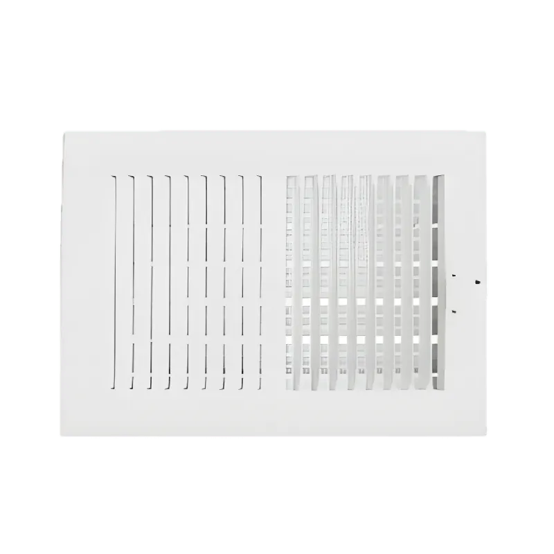 Metal-Fab SCR104W2 Two Way Steel Sidewall/Ceiling Register, 10 inch x 4 inch, White