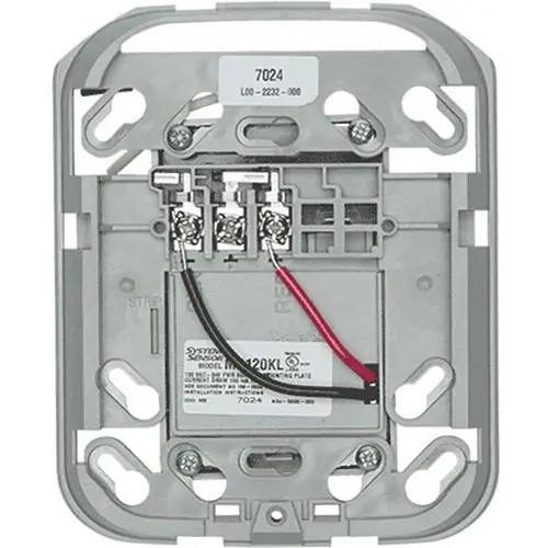 System Sensor MP120KL L-Series 120V AC Adapter Mounting Plate