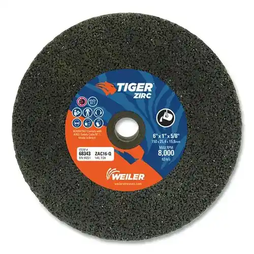 Weiler 68343 Tiger Snagging Wheel 6 Inches 16 Grit Replacement MPN