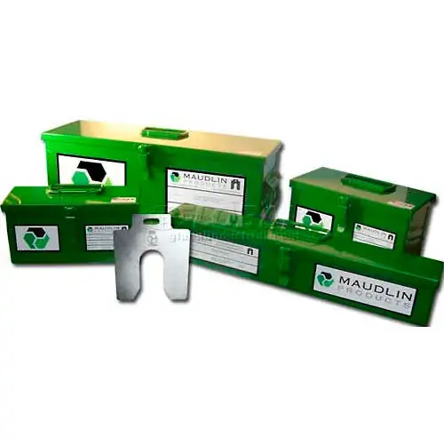 Maudlin Products MSA2-CK Stainless Steel Straight Leg Slotted Shim 130-Piece Tool Crib Kit - Size A