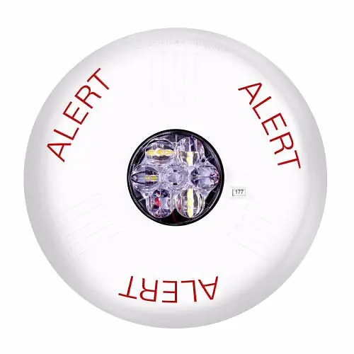 Eaton ELSTWC-AL Wheelock Eluxa LED Strobe Ceiling ALERT Lettering Clear Lens 24V Candela Settings White