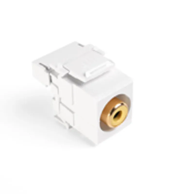 Leviton 40735-RYW QuickPort RCA Connector, Yellow