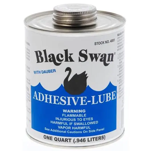 Black Swan 04080 Adhesive Lubricant 1 qt Container