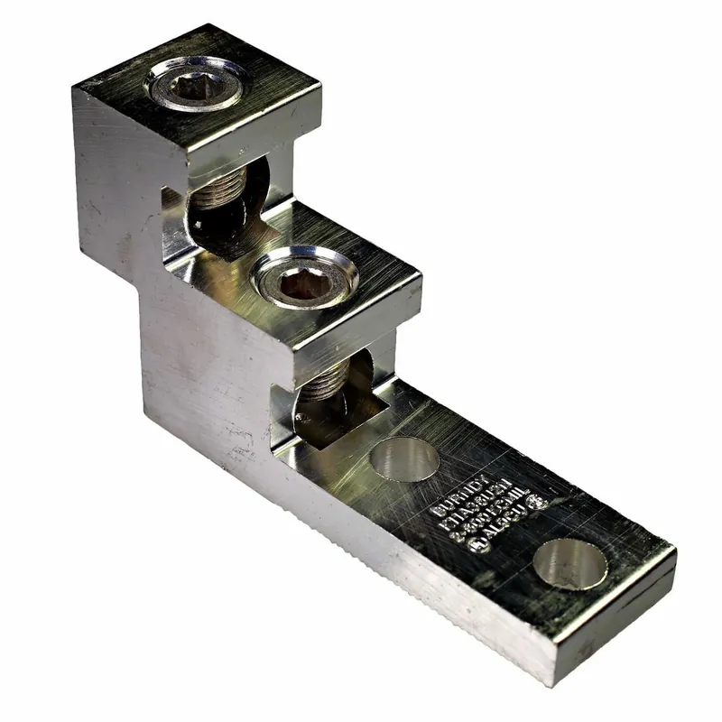 BURNDY K11A36U2N 1/2 Diameter Stud Holes Spaced 1-3/4 On Center 600 Volt Rated Aluminum Tin Plated