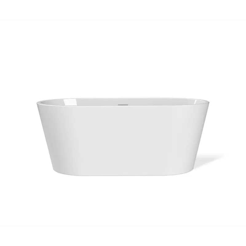 Maax 106384-000-001-000 Louie 5829 Acrylic Freestanding Center Drain Bathtub in White with White Skirt
