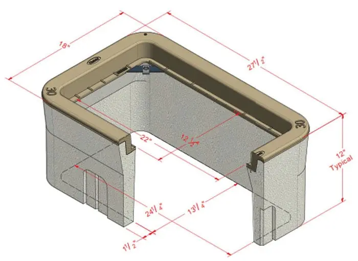 OLDCASTLE ENCLOSURE SOLUTIONS 1004355 Lid B30 G - 'WATER' w/CI Reader Domestic