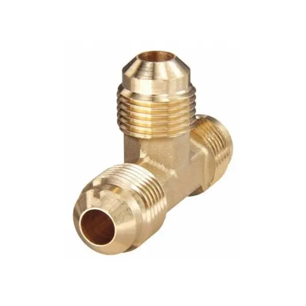 EverFlow F44-14 1/4 OD Flare Tee Brass Flare Fitting