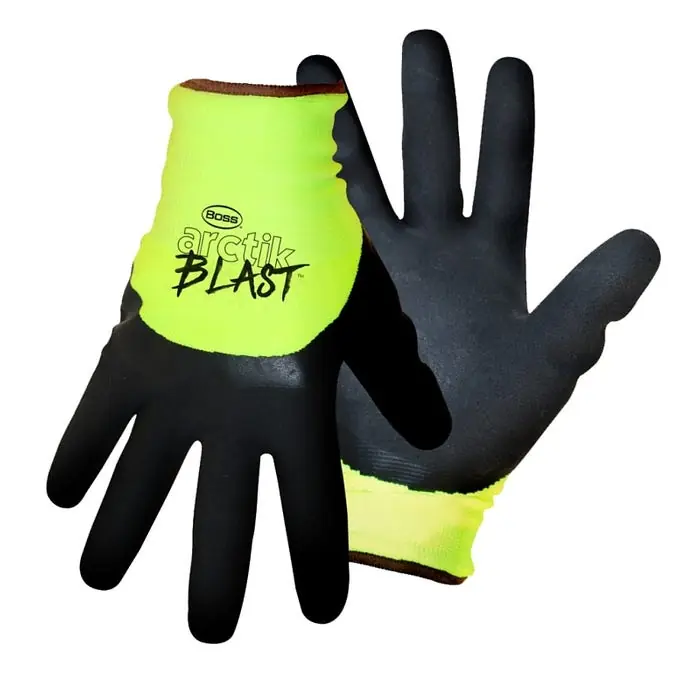 Protective Industrial Products 7845L Arctik Blast Polyester High-Vis Textured Latex Palm Gloves L