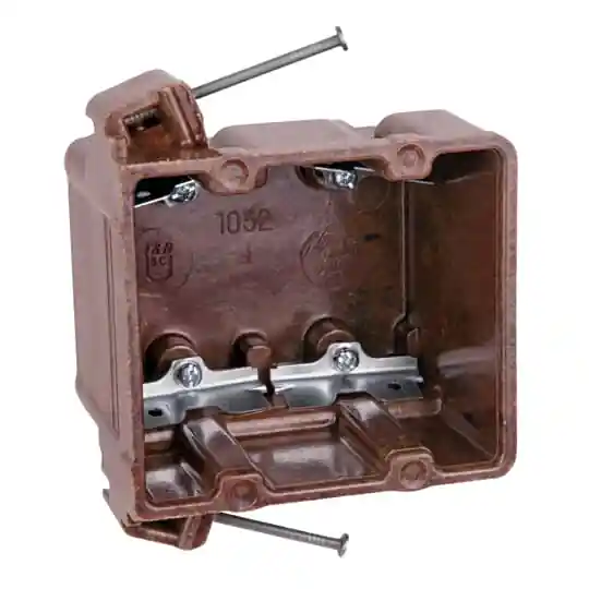 Carlon 1052-C Two-Gang Brown Phenolic Outlet Box 2-11/16 Deep Replacement MPN