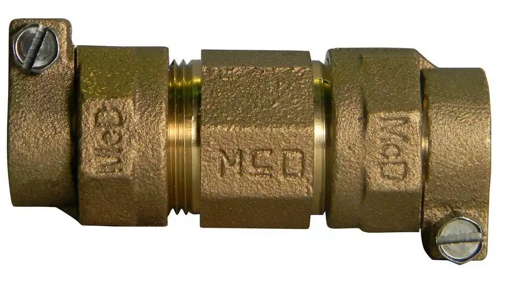 A.Y. McDonald 5180-015 1 in. CTS x Lead Lock Brass Coupling M747582267G