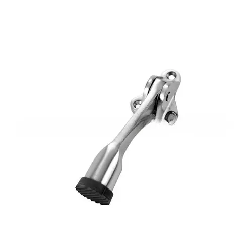DON-JO MFG INC 1455-CP Door Holder Kick Down #8 x 1 Sheet Metal Screw ANSI L11382 4 Projection Cast Aluminum Chrome Plated