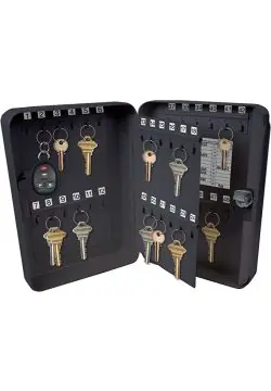 Lucky Line 61900 Locking Metal Key Cabinet 40 Hook