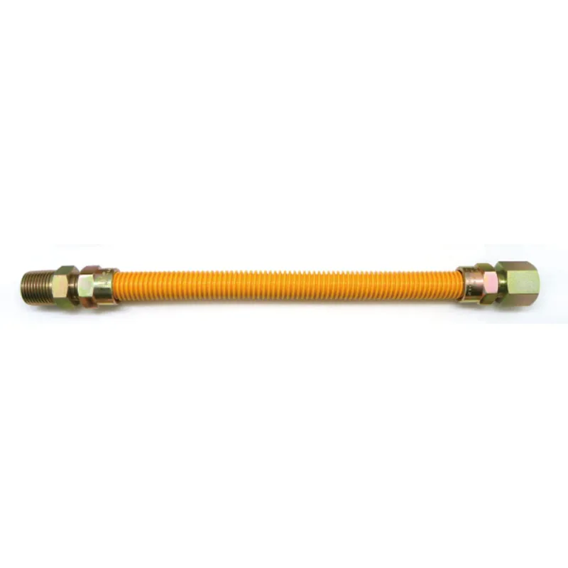 Easyflex EFGC-038-YE-1011-12 - 1/2 MIP x FIP - 12 Long Yellow Coated Gas Flex Connector