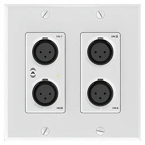 QSC UNDX4I Attero Tech Dante Network Audio Wall Plate, x Mic/Line I/O