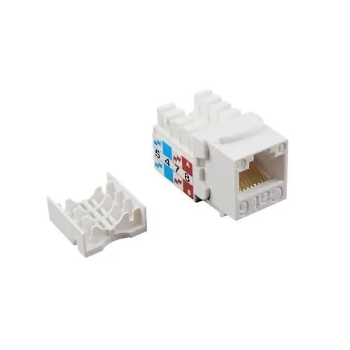 Simply45 S45-3690W CAT6 Unshielded 90 Degree Keystone Jack - White