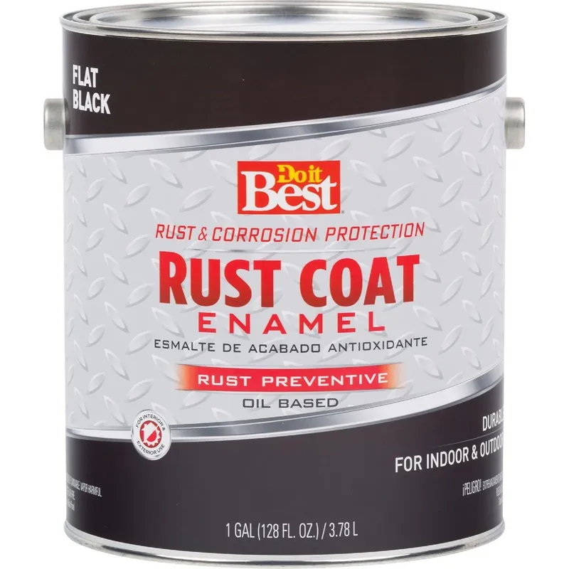 All-Source 203706D Rust Coat Oil-Based Flat Enamel Black 1 Gal.