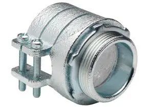 Bridgeport 418-I Connector Squeeze Malleable Iron Insulated Throat Trade Size 3 Inch