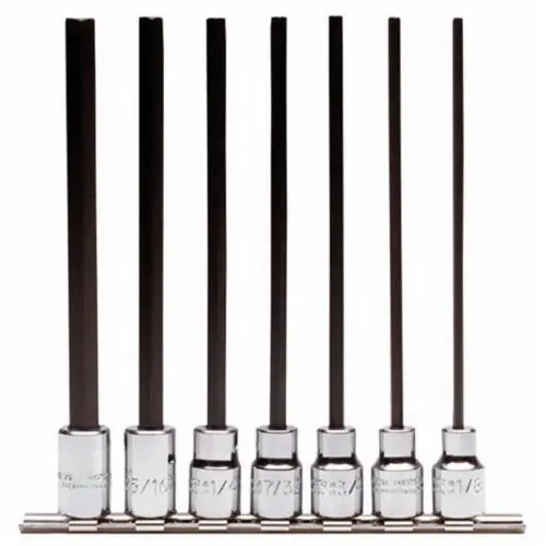 Proto J4990-7XL Extra Long Socket Bit Set Imperial 1/8 to 3/8 in Hex 3/8 in Drive Replacement MPN