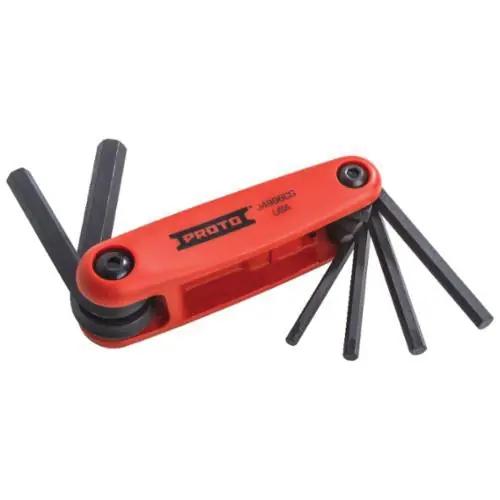 Proto STAPR-J4996CG Short Arm Hex Key Set 5/32 to 3/8 in