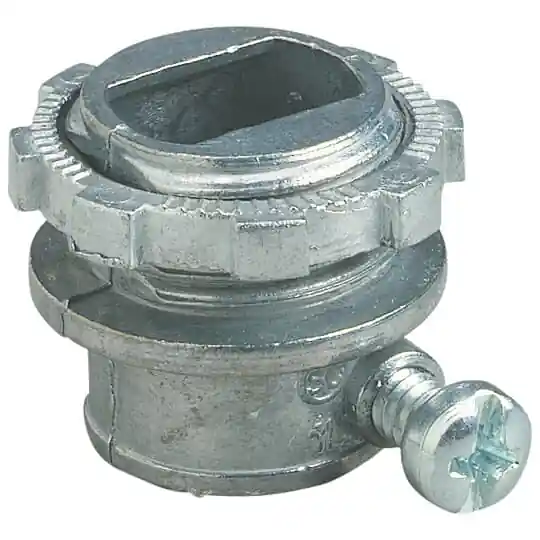 Steel City XC220SC 3/8 Armored Cable/Flex Conduit Set Screw Connector Straight Die Cast Zinc